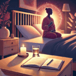 Illustration douce d’une méditation pour mieux dormir, au coucher, pour calmer le mental qui tourne et relâcher le corps